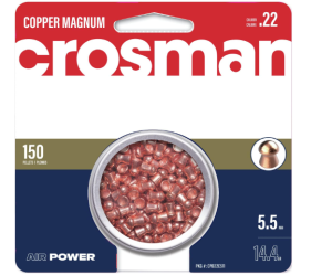 Crosman CPD22 Copper Magnum .22-Caliber 14.4-Grain Domed Pellets (150-Count)