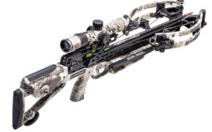 TenPoint Stealth 450 Crossbow, Veil Alpine - 450 FPS - Our Fastest Forward Draw Crossbow - Includes 100-yard EVO-X Marksman Elite Scope, ACUslide & 3 Pro Elite 400 Carbon Arrows