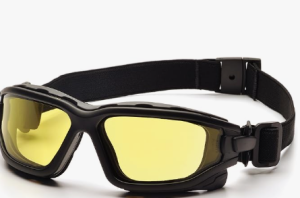 PYRAMEX I-Force Sporty Dual Pane Anti-Fog Goggle, Black Frame/Clear Anti-Fog Lens | Dual Pane, Black Frame, Sport