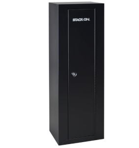 Stack-On 10 Gun Security Cabinet – Welded Steel, 3-Point Locking System, Foam Padded Interior, Black Gun Safe