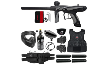 Maddog Tippmann Vantage Paintball Gun Marker and Accessory Starter Packages [HPA] | Marker, 48ci/3000psi Compressed Air Tank, Mask, Hopper, Pods, Harness...