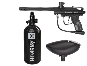 Action Village Kingman Spyder Victor Entry Paintball Gun Package Kit (Diamond Black)