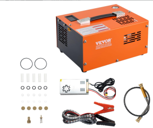 VEVOR PCP Air Compressor, 4500PSI/30Mpa Portable PCP Airgun Compressor with External Converter, DC12V, AC115V | Oil & Water-Free | Manual-Stop Air Rifle...