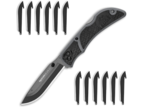 OUTDOOR EDGE 3.5" RazorLite EDC Pocket Knife (Obsidian Black), with Replaceable Blades and Clip, Perfect Carry Knive for Camping, Hunting and Survival,as one ofas one of the Best Hunting Knife for Turkey Hunting