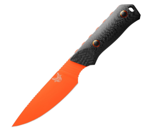 Benchmade - Raghorn Hunting Knife, Plain Edge, Drop-Point Blade with Black Carbon Fiber Handle (15600OR)