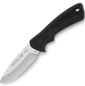 Buck Knives 684 Small BuckLite Max II Hunting Knife, 3-1/4" Fixed Blade, Dynaflex Rubber Handle, 420HC Stainless Steel Drop Point Blade, Sheath Included, Knife Made in the USA, 2.8 oz