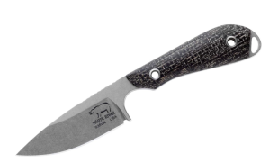  WhiteRiver Model 1 Caper Black Burlap Micarta Handle WRM1-BBL