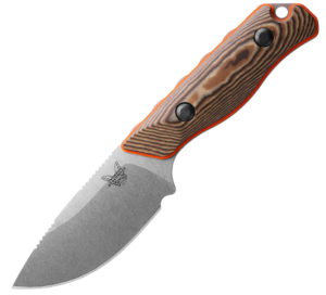 Benchmade Hidden Canyon Hunter Hunting Knife, S90V Steel Blade (15017-1) | Chocolate / Brown / Maple, Orange G10 Richlite With Orange G10 Base Layer handle,...