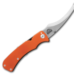 OUTDOOR EDGE ZipPro - Folding Gutting/Rescue Knife with 3.5" Blade for Hunting and Fishing with Orange G10/Stainless Steel handle and Pocket Clip for...
