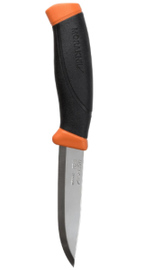 Morakniv Companion (S) Stainless Steel Fixed-Blade Knife, With Sheath, Burnt Orange, 4.1 Inch
