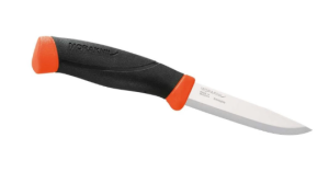  Morakniv Companion Fixed Blade Outdoor Knife with Stainless Steel Blade, 4.1-Inch, Orange (M-11824)