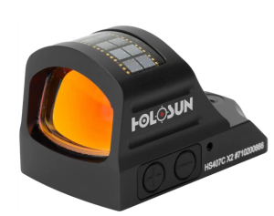  HOLOSUN 407C/507C-X2 Series, 2 MOA Dot, 32 MOA Circle Dot Options, 7075 Aluminum, Open, Solar, Shake Awake, RMR Footprint (Red or Green Reticle) (Black,...